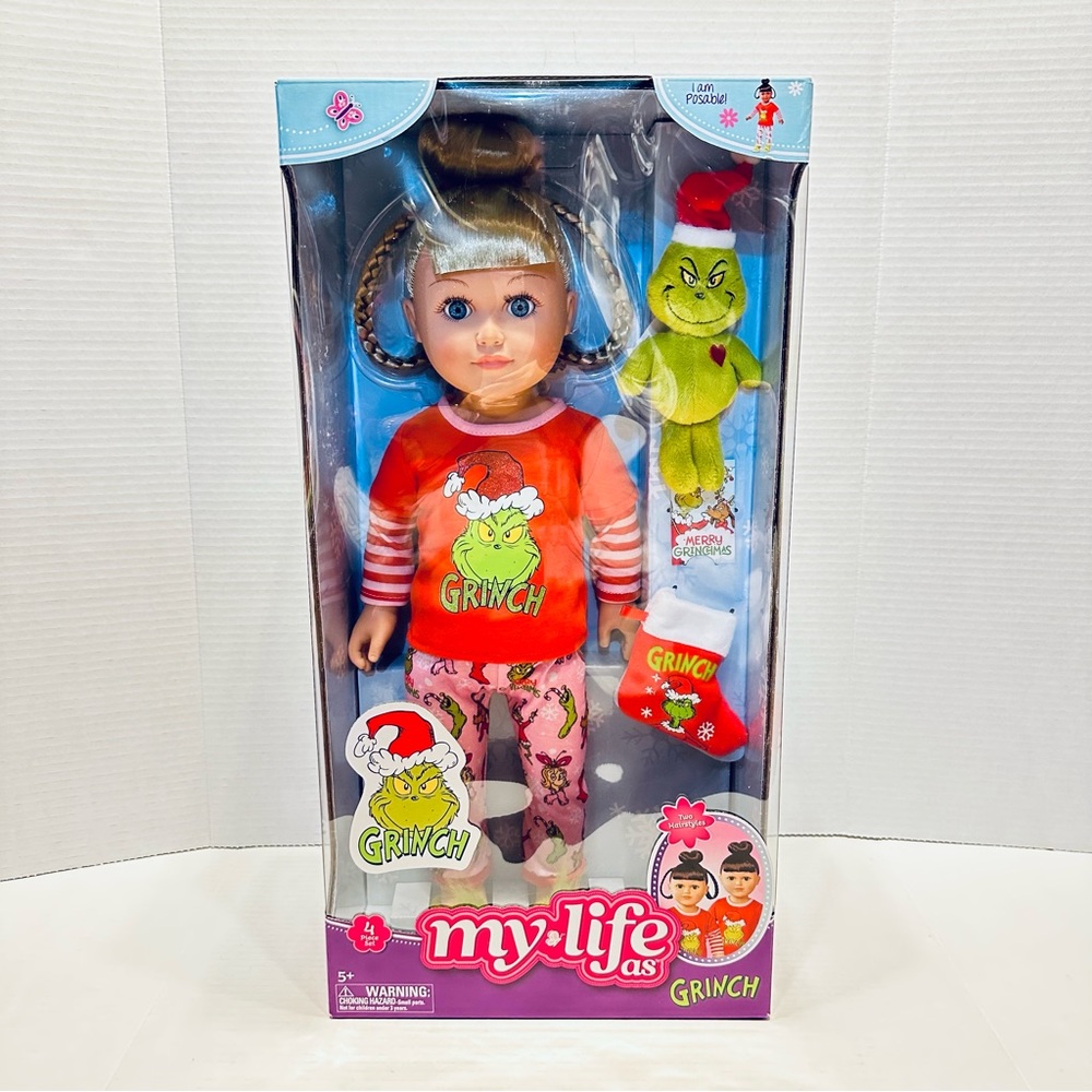 My Life As Poseable Grinch Sleepover 18 Inch Doll NEW